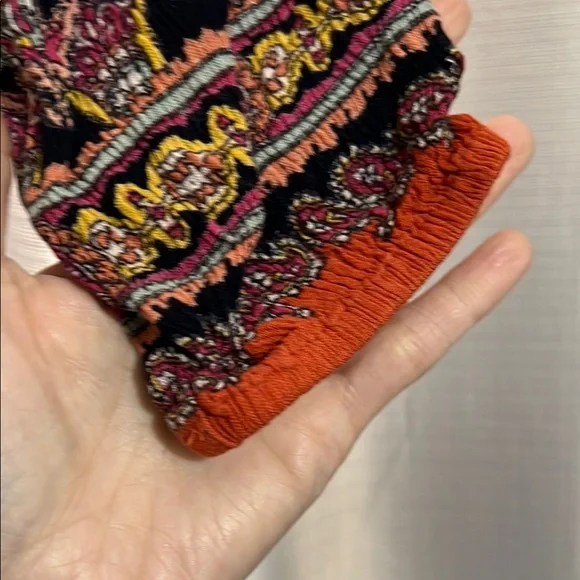 Bila Black and Orange Boho Paisley Blouse - Picture 3 of 5